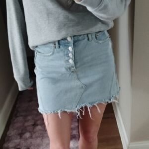 Signature Light Blue Denim Mini Skirt